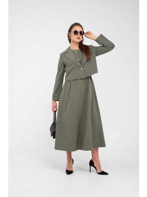SASILVA Düğme Detaylı Ceketli Elbise Takım K8062