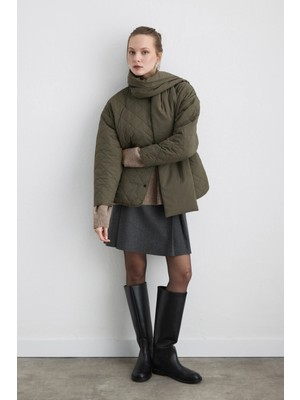 Gusto Atkılı Kapitone Mont - Haki