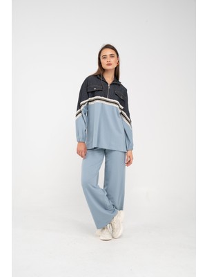 Sasilva Dantel Şeritli Kot Detaylı İkili Takım K1751