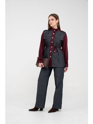 SASILVA Kot Görünümlü Detaylı İkili Takım K1754