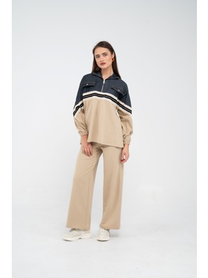 Sasilva Dantel Şeritli Kot Detaylı İkili Takım K1751