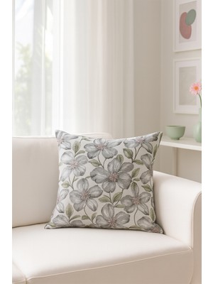 Premier Home Jakar Kırlent Kılıfı Gri Yeşil V1 45X45