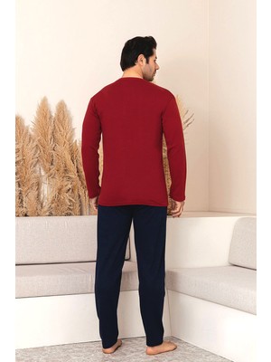 Nisanca Pamuklu Uzun Kollu Erkek Pijama Takımı