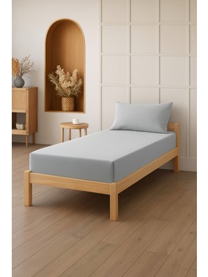 Sevim %100 Pamuk Tek Kişilik Lastikli Çarşaf Yastık Kılıfı Seti (2 Parça) - 100X200 cm - 120X200 cm