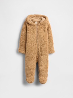Gap Bebek Açık Kahverengi Teddy Sherpa Tulum