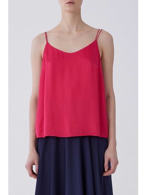 ROMAN Askılı Sırt Detaylı Bluz Fuşya Y2113076_003