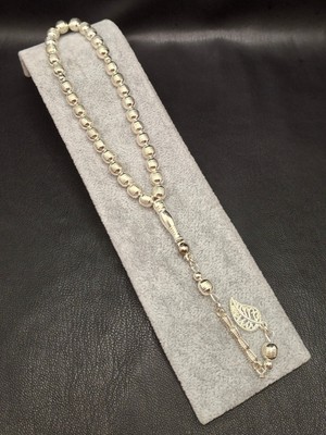 Han Ticarethane Yatay Çizgili Gümüş Benzetme Metal Tesbih