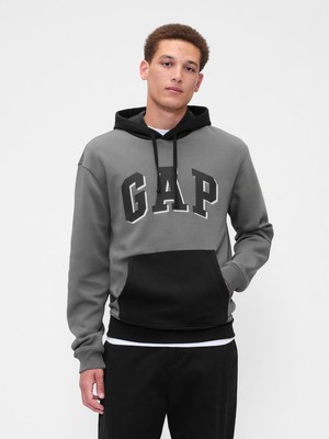 Gap Erkek Gri Relaxed Gap Logo Colorblock Sweatshirt