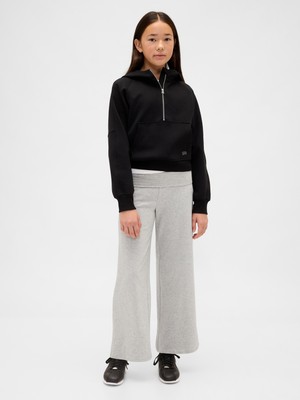 Gap Kız Çocuk Açık Gri Wide-Leg Foldover Leggings Tayt