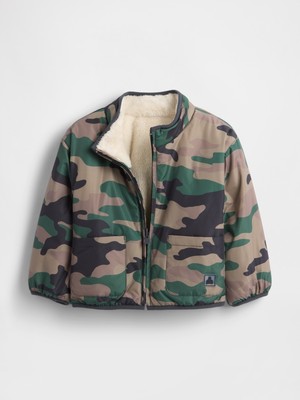 Gap Erkek Bebek Beyaz Lightweight Sherpa Reversible Ceket