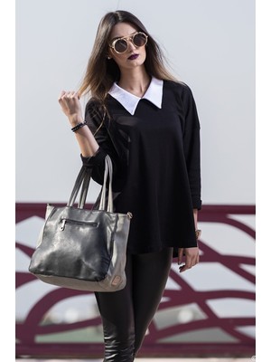 Günlük Gömlek Yaka Salaş Kadın Bluz