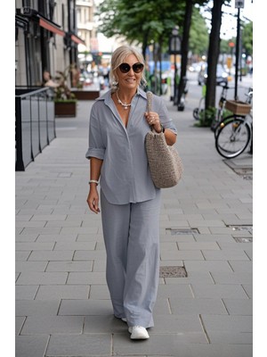 Keten Ikili Alt Üst Gri Takım