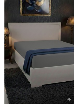 Favora %100 Pamuk Ranforce Premium King Size Lastikli Çarşaf - Koyu Gri