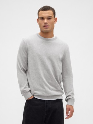 Gap Erkek Gri Bisiklet Yaka Kazak