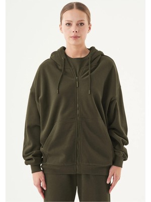 Yakamel Unisex Oversize (3 Iplik) Kalın Içi Polarlı Hırka