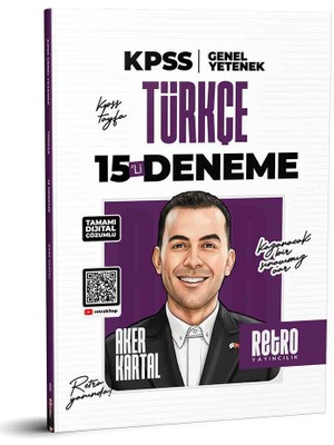 Retro Yayıncılık 2026 Kpss Gygk Retro Yayınları Türkçe 15 Deneme Tamamı Çözümlü Aker Kartal