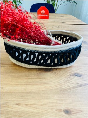 Jütex Home Hasır, Jüt, Sepet, Dolap Içi, Düzenleyici, Saklama Sepeti, Ekmek SEPETI,30X20X10