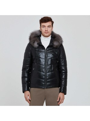 Tergan Siyah Hakiki Deri Erkek Hakiki Deri Mont - E23BDM310464-Q3H