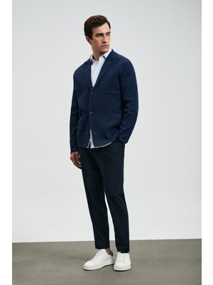 Lufian Erkek Sımon Smart Chino Slim Fit Pantolon 112190329 Lacivert