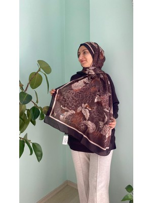 Ahsen Şal ve Aksesuar Scarfella Desenli Naturel Şal