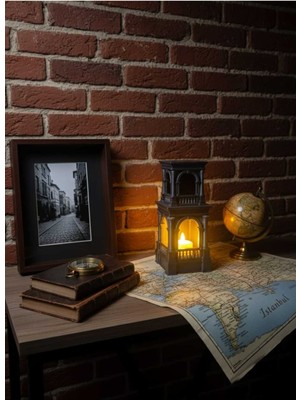 Pamuk's Design 3D Dekoratif Osmanlı Dönemi Saray Kulesi Temalı LED Mumluk ve Biblo (Led Mum Hediyedir)