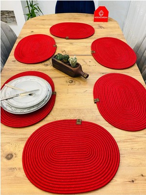 Jütex Home Jüt Hasır Amerikan Servis Oval Supla 6 Lı