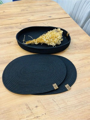 Jütex Home Jüt Hasır Amerikan Servis Oval Supla ve Sepet 3 Lü