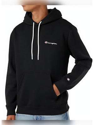 Champion Legacy American Classics - Script Logo Powerblend Fleece Kapüşonlu Sweatshirt Erkek