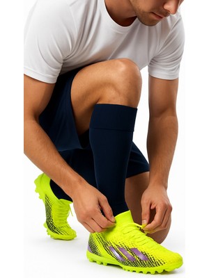Sportaç Erkek Halı Saha Ayakkabısı – Çoraplı Dokuma Model – Sarı Lila Renk – Kaymaz Taban – Futbol Spor Ayakkabı