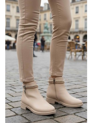 Ayakmod Bej Cilt Hafif Kadın Bot 325126 Z