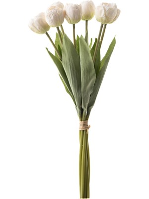 Mudo Home LALE DEMETİ BEYAZ 40 CM