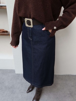 Esra Helvacı Kemerli Cepli Kot Etek