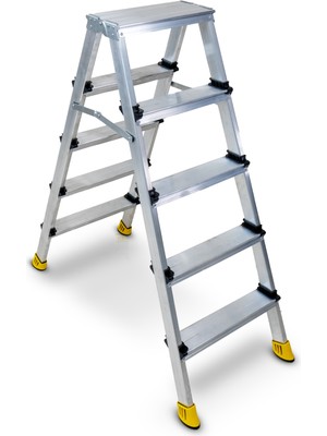 Beykon Gold  5+5 Basamak Çift Çıkışlı Alüminyum Merdiven