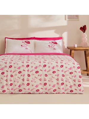 Karaca Home Luvio %100 Pamuk Çift Kişilik Nevresim Takımı Pembe