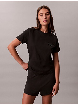 Calvin Klein Kadın Siyah Baskılı T-Shirt