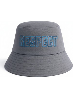 Tesbihname Isme Özel Nakışlı Unisex Mavi Bucket Şapka