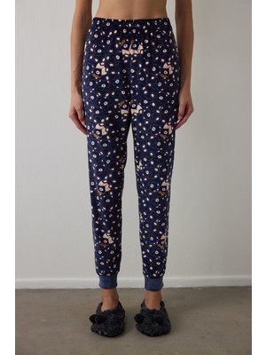 Penti Lacivert Ayı Desenli Termal Etkili Pijama Altı