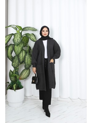 Çapraz Örgülü Kalın Hırka