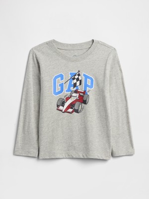 Gap Erkek Bebek Gri Gap Logo T-Shirt