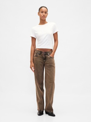 Gap Kadın Kahverengi Low Rise '90S Jean Pantolon