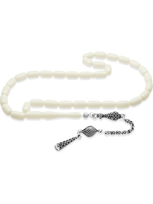 Tesbihname Deve Kemiği Tesbih - Kararmaz Metal Arnavut Püsküllü - Kapsül Kesim