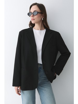 Laluvia Siyah Blazer Ceket - 7619