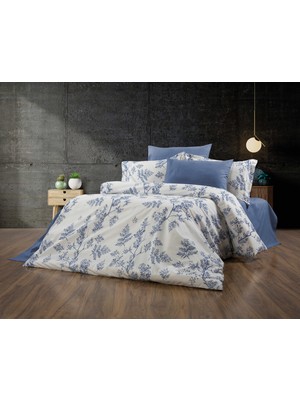 UYGURİYE Çift Kişilik Nevresim Takımı Yorgan Kılıfı %70 Pamuklu Çiçek Desen + Lastikli Çarşaf+2 Yastık Kılıfı