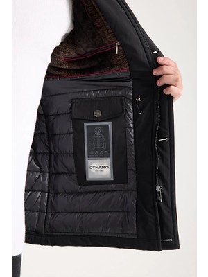 Dynamo Erkek Siyah Çıkarılabilir Kapüşonlu Spor Mont