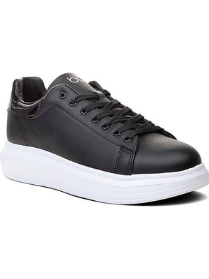 Best Of 150-26 Deri Anatomik Erkek Sneaker Siyah Beyaz