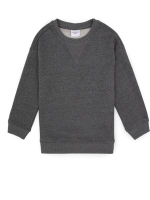 U.S. Polo Assn. Erkek Çocuk Antrasit Melanj Bisiklet Yaka Basic Sweatshirt 50313829-VR081