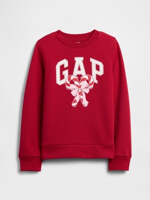 Gap Kız Çocuk Kırmızı Gap Grafik Sweatshirt