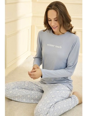 Remsa Kadın Milan Kumaş Pijama Takımı 50902-2762 Mavi