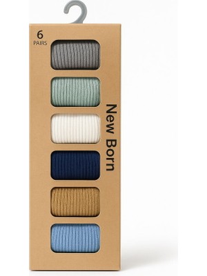 2010 Bebek Komed Kutulu 1-9  Ay New Born 6'lı Çorap