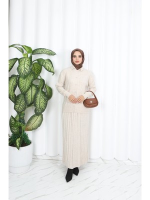 Pilise Etekli Ceketli Takım